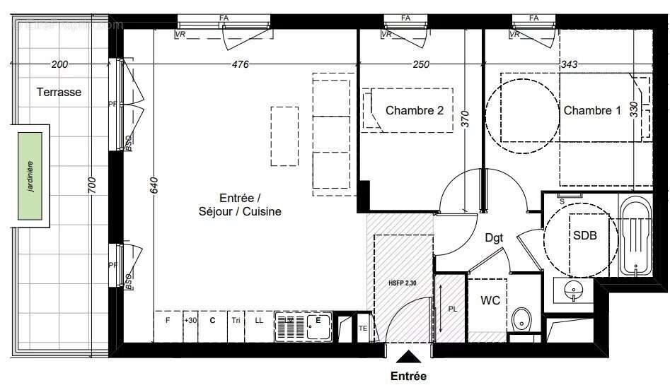 Appartement à SAINT-LAURENT-DU-VAR