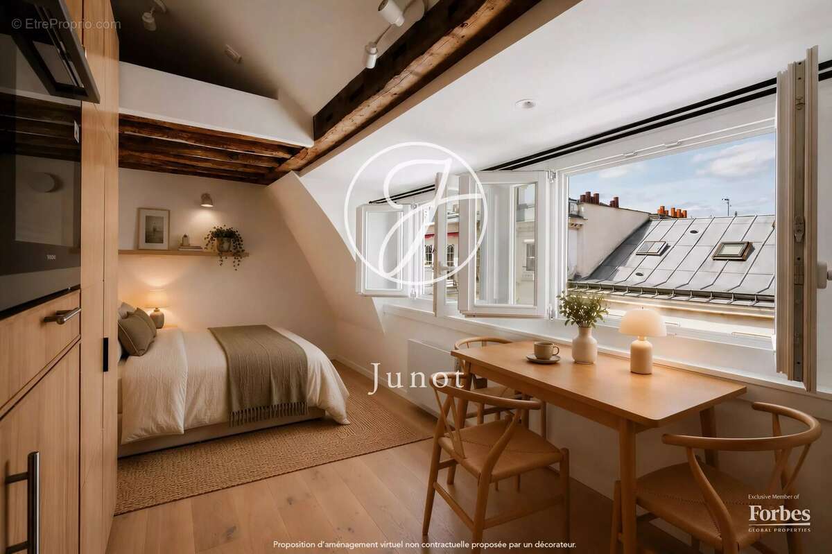 Paris 6e - BEAUX ARTS / SAINT-GERMAIN DES PRÉS - Studio - 13,03m² Carrez - 17,10m² au sol - Dernier étage - photo 2