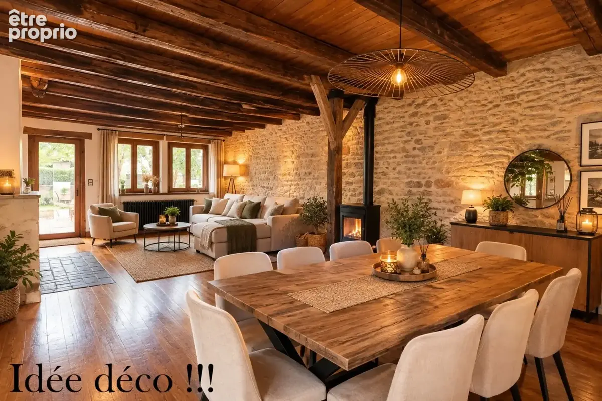 Ferme Rénovée à vendre 6 pièces 249m² SAINT DENIS LES BOURG (01) - photo 4