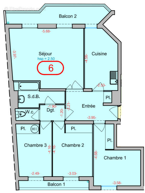 Appartement à LES MUREAUX