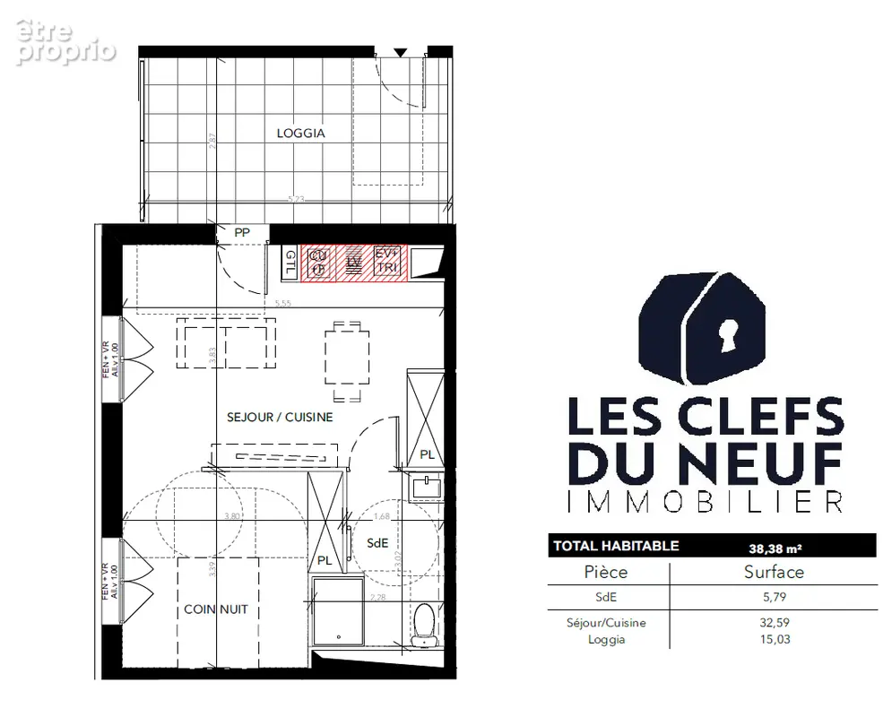 Appartement 1 pièce 38 m2 + Loggia ! BLAGNAC ! - photo 5