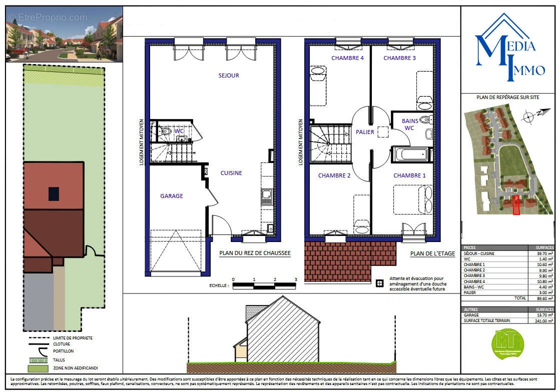 Lescar, maison de type T5 avec garage et jardin. - photo 2