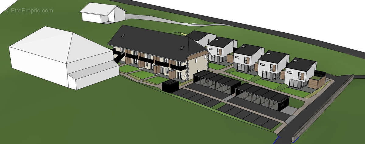 Garage du batiment - Maison à LA MOTTE-SERVOLEX