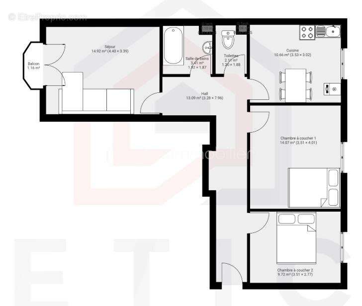 Appartement à TASSIN-LA-DEMI-LUNE