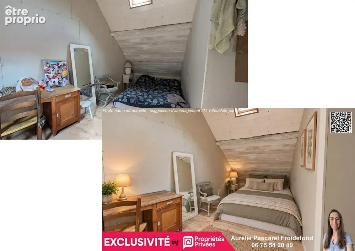 98 990 euros - voutezac (19130) - maison de village t4 d'environ 72m2, 3 chambres, avec cave et terrasse sur terrain de 205m² - photo 3