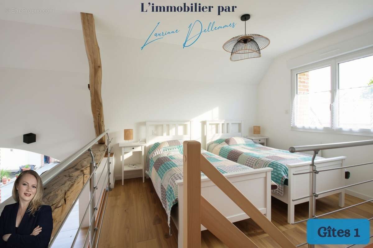 Propriété complète : Une maison de 160m2 + 3 gîtes meublés (possibilité 4) + Hangar + Terrain à Nivelle (59) - photo 9
