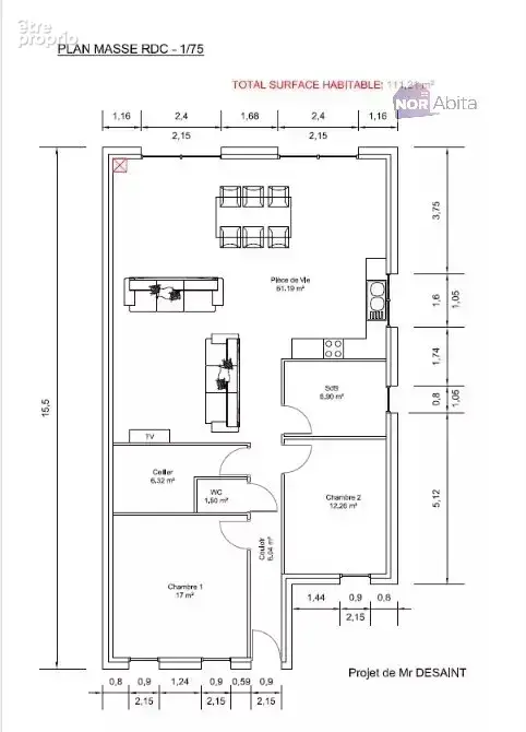 Terrain constructible de 457 m² à Verquigneul - photo 3