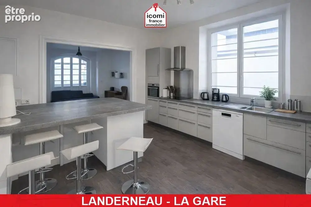 Finistere - landerneau (29800) - a vendre - maison 140m² - 6 chambres - grande piece de vie - 1000m² de terrain - centre ville - - photo 3