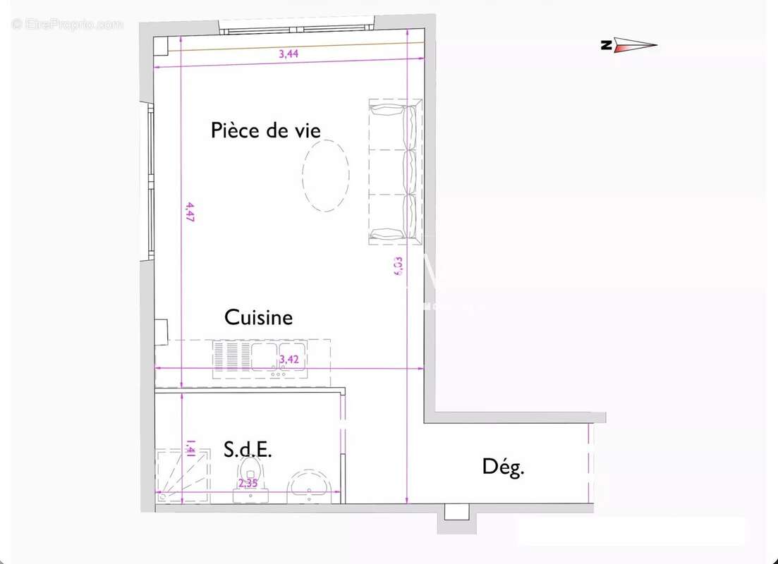 Nice/baumettes studio rénové vendu meublé au calme - photo 12