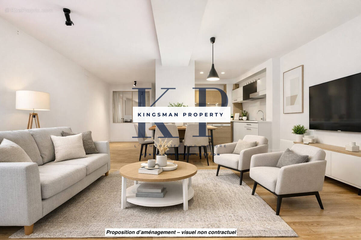 Proposition d'aménagement  visuel non contractuel - Appartement à PARIS-10E