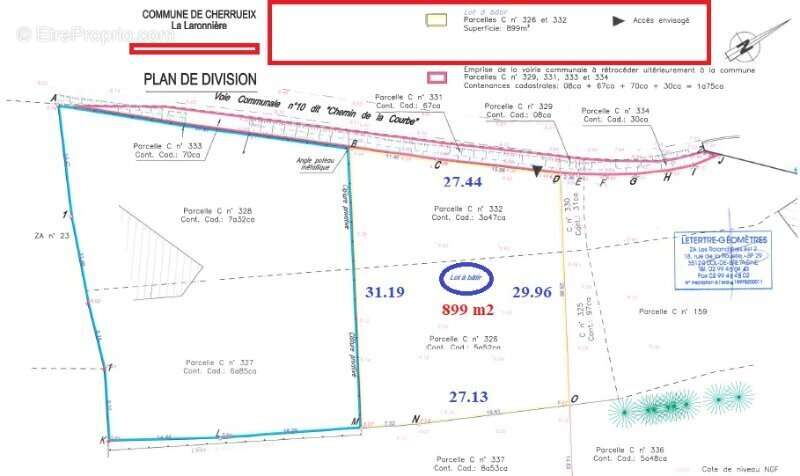 Terrain constructible de 899 m2 -35120 - Cherrueix - photo 4