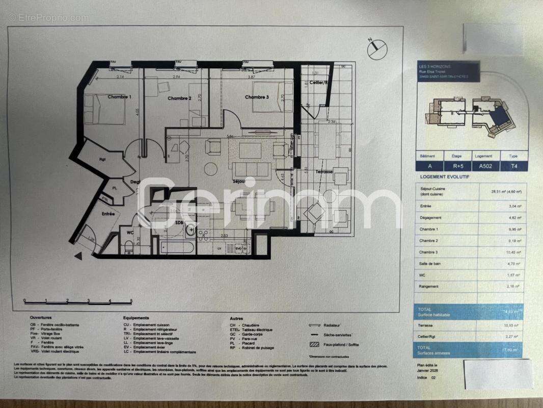 Appartement à SAINT-MARTIN-D'HERES