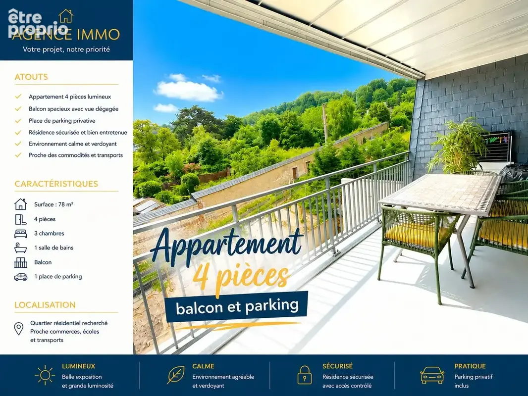 Appartement 4 pièces 76 m² à vendre à Honfleur (14600) - photo 1