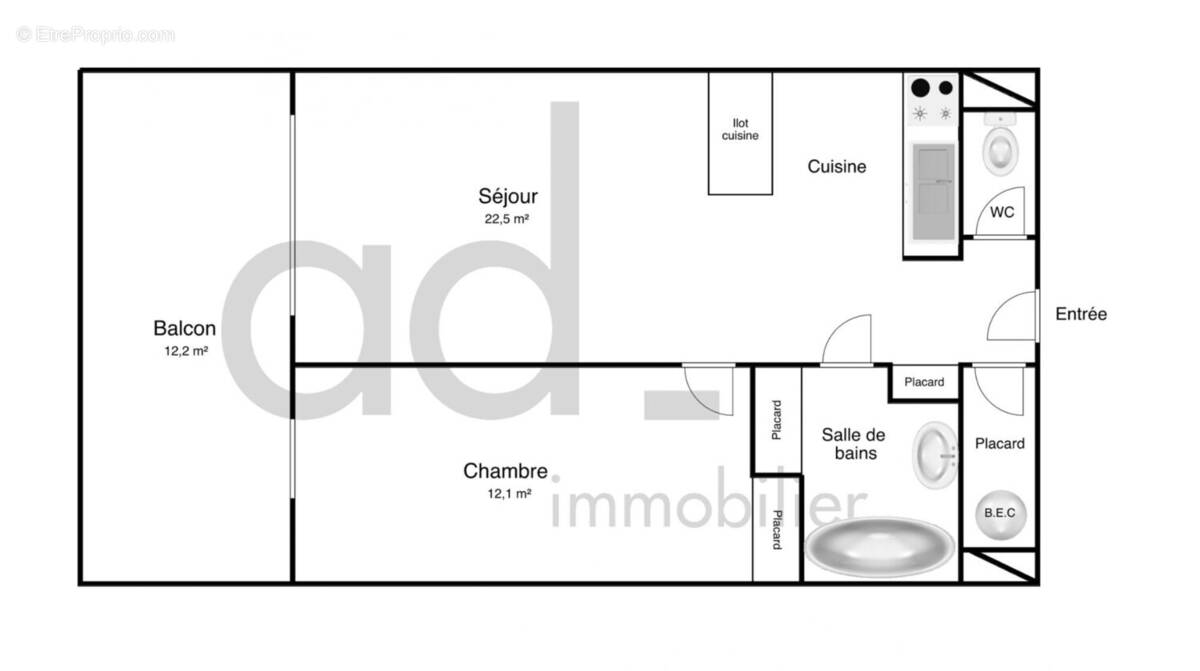 Appartement 43 m² à La Rochelle  - photo 3