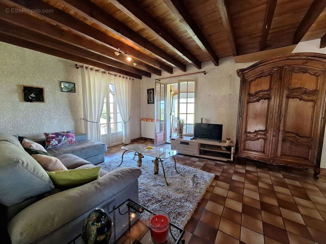 living room, patio doors - Maison à LANNEMEZAN