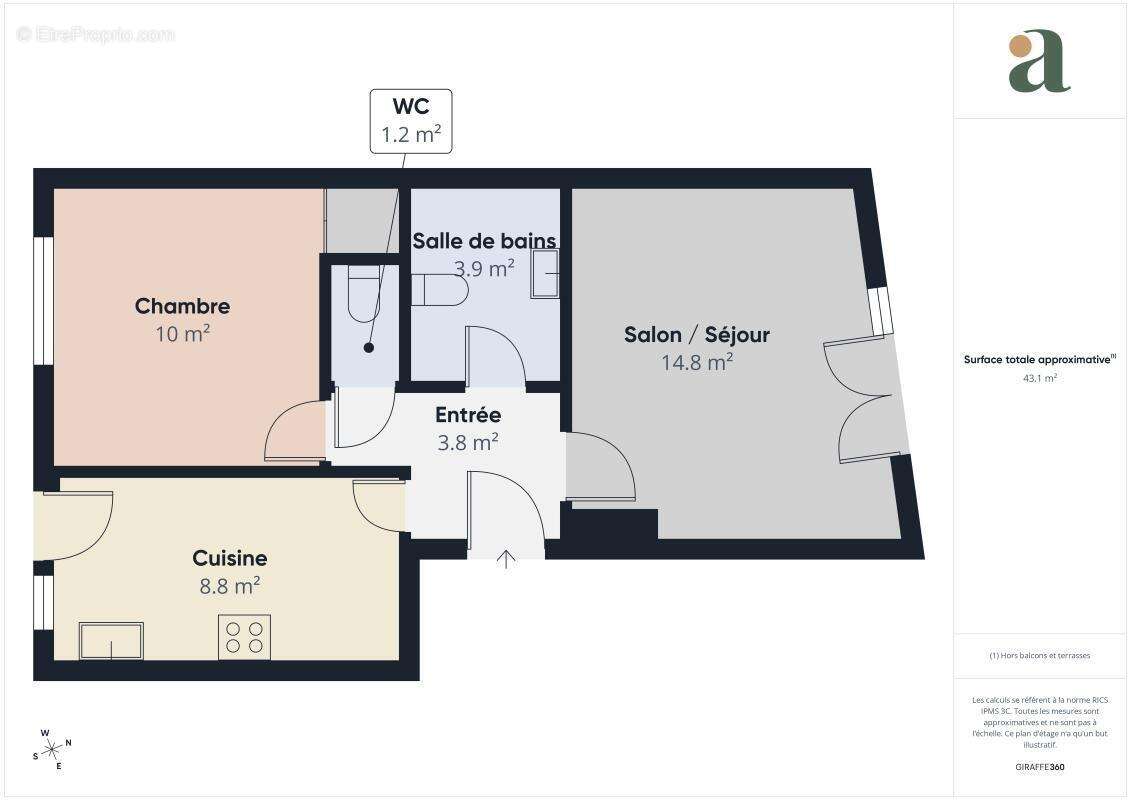 Appartement T2 avec terrasse et balcon, au cœur du quartier Salengro en vente à TOURS centre (37000) - photo 14
