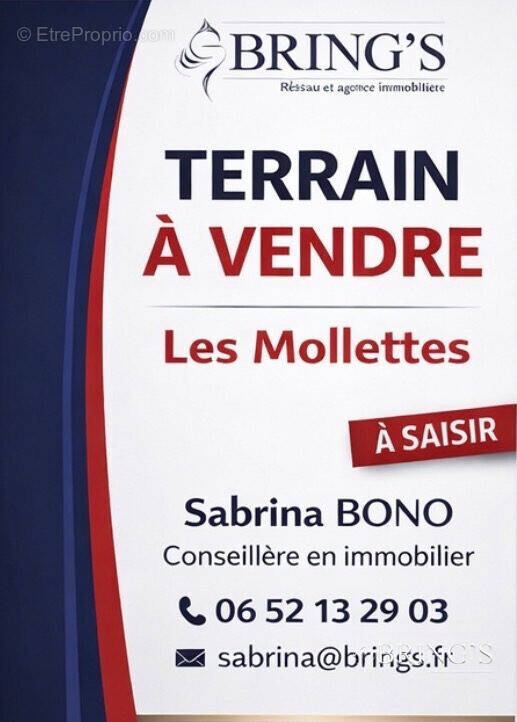 Terrain à LES MOLLETTES