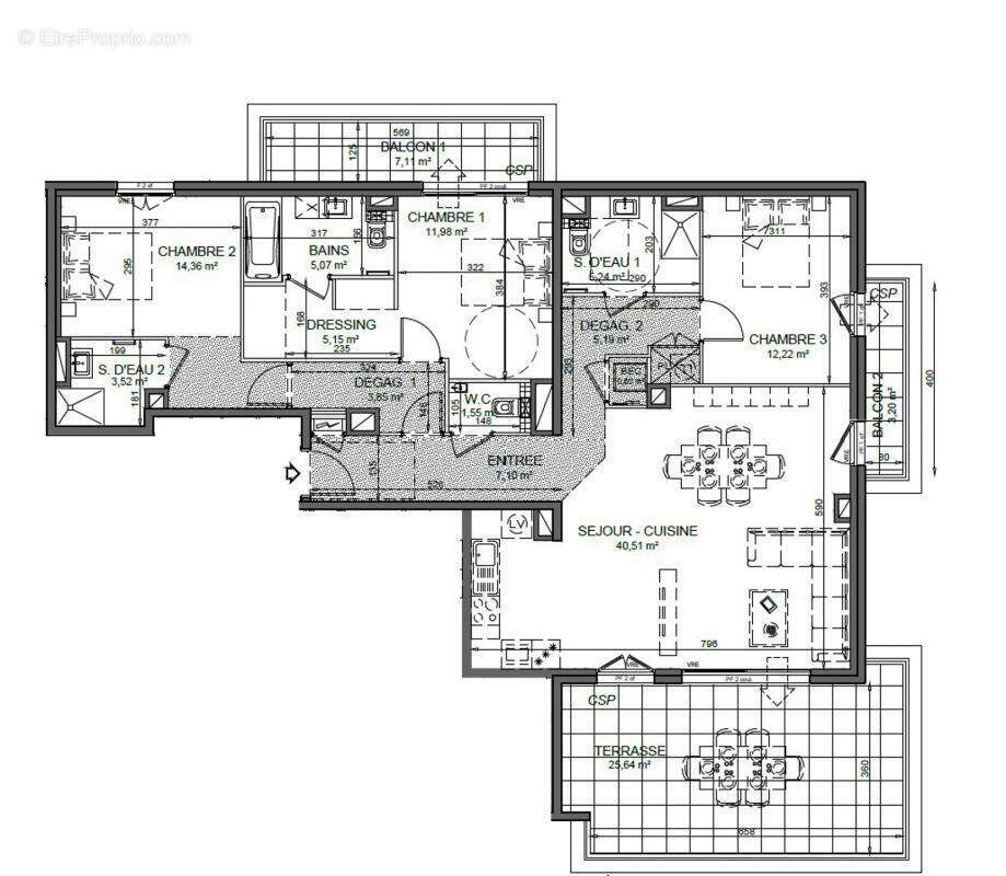 Appartement à LE CANNET