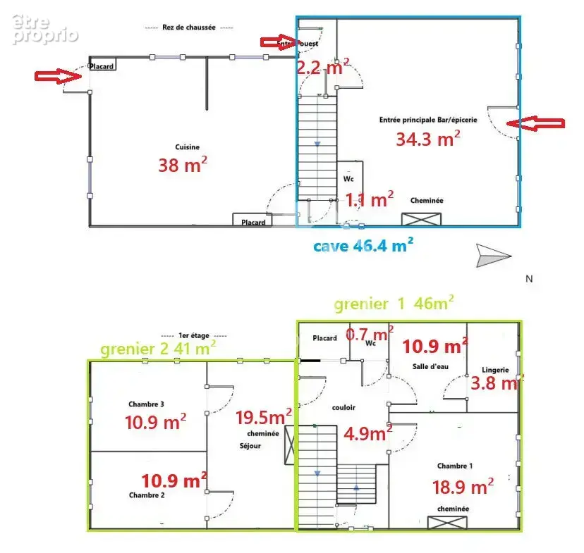 Maison louée avec murs commerciaux, Gahard- 156m², 3ch, 10 Km de l'A84 - photo 13