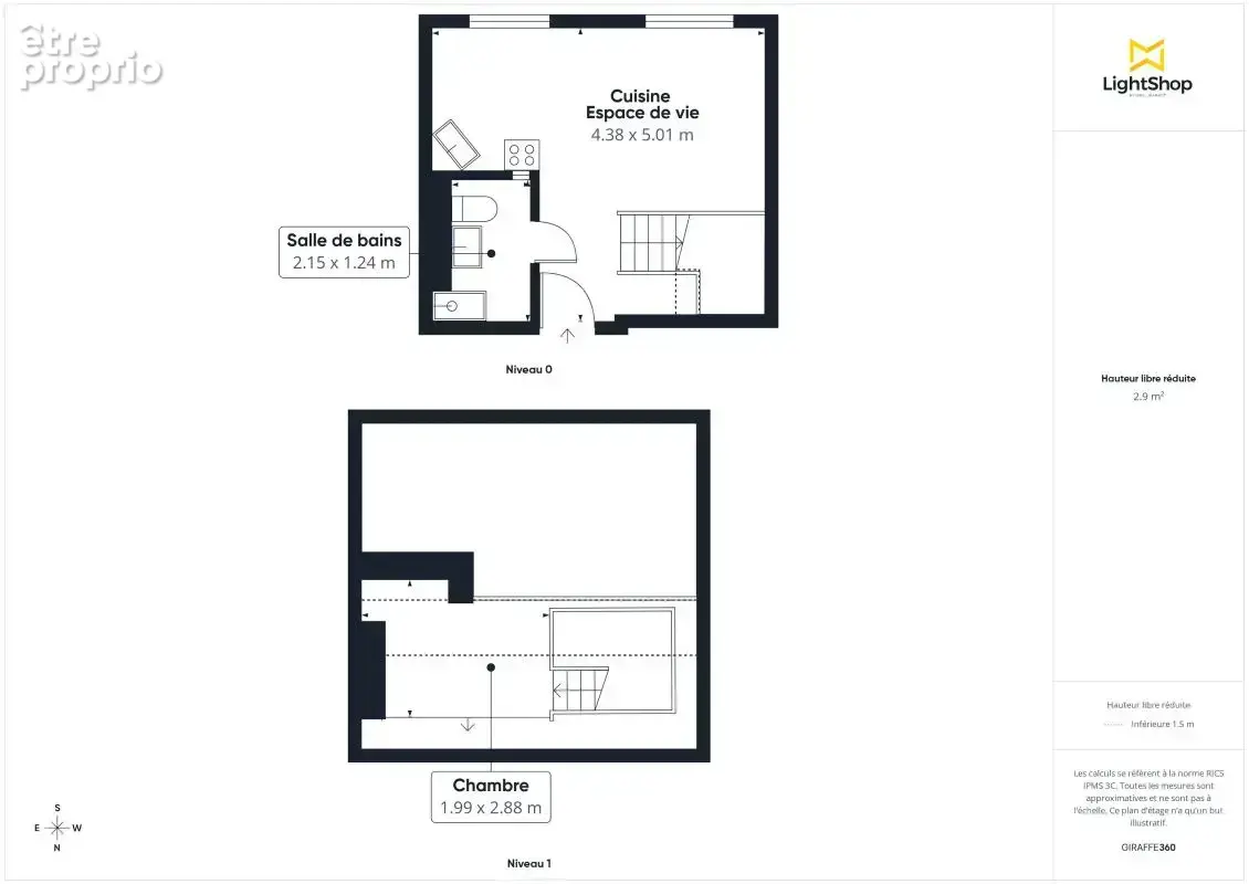 Studio avec mezzanine - Entièrement rénové - Cours de Vincennes - photo 9