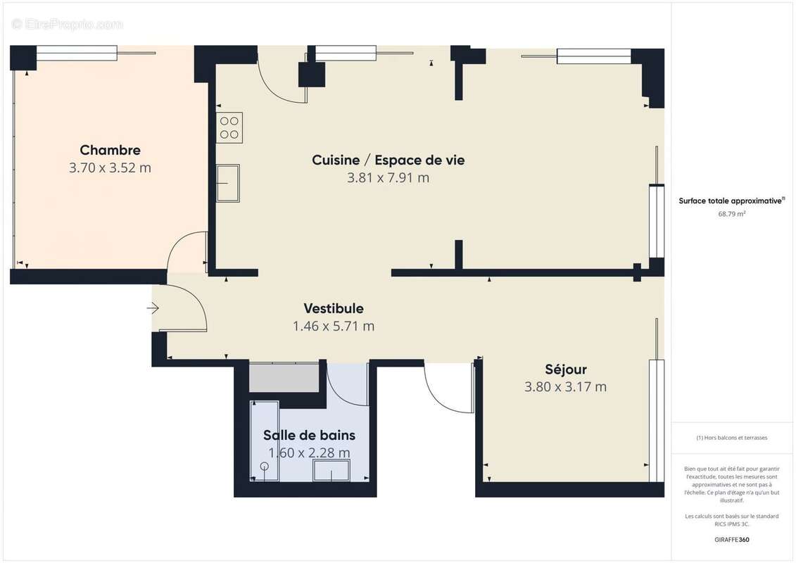 À vendre : appartement 3 pièces avec grande terrasse et piscine - photo 21