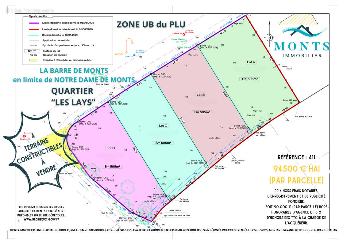 Terrain à LA BARRE-DE-MONTS