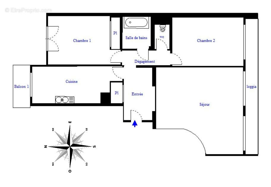 Appartement à PARIS-19E