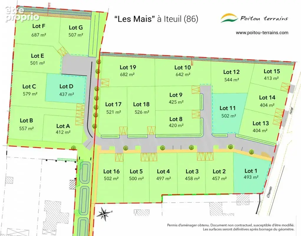 A saisir terrain à bâtir - lot 5 -ITEUIL - photo 5