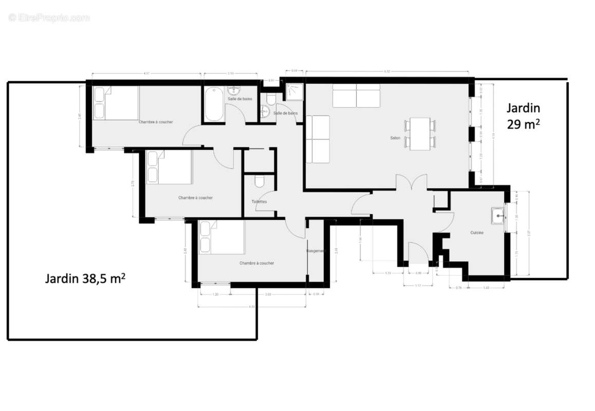 Appartement à PARIS-20E