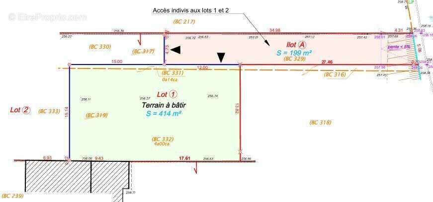 Terrain à PERRIGNY-LES-DIJON