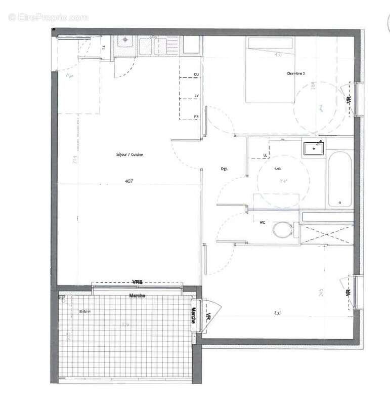 Appartement à vendre T3 de 65 m² balcon place de parking et cave - MONTPELLIER (34) - photo 10