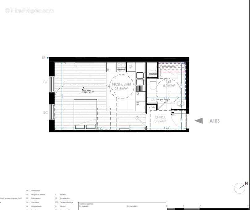 Appartement studio 32,80m2 - photo 2