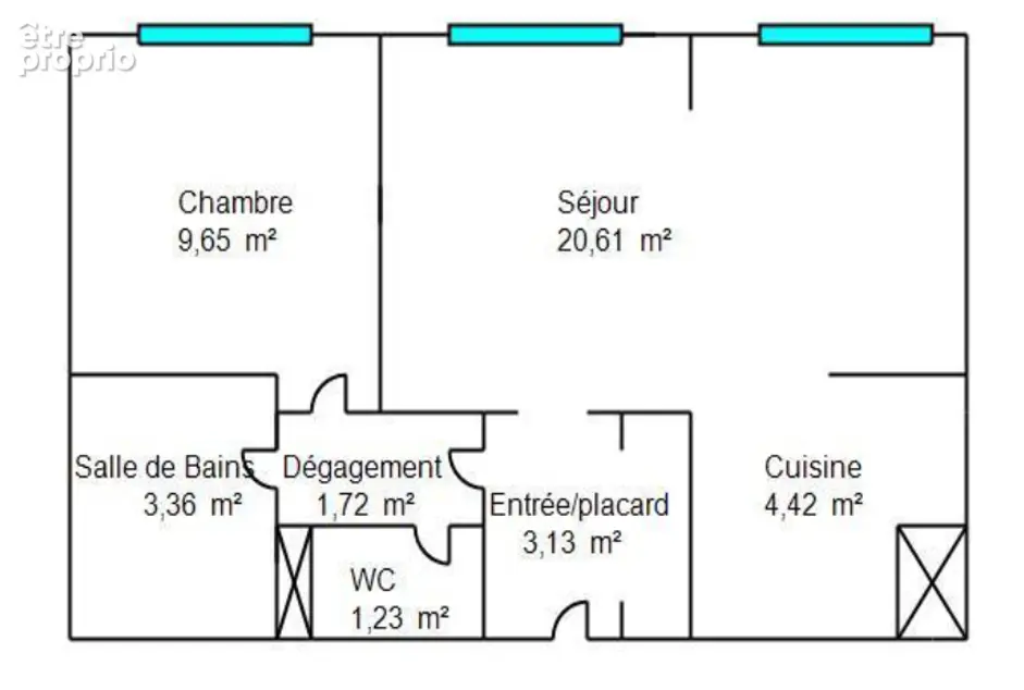 Appt 2 pièces 44.12 m2 + 1 cave + 1 parking extérieur - photo 15