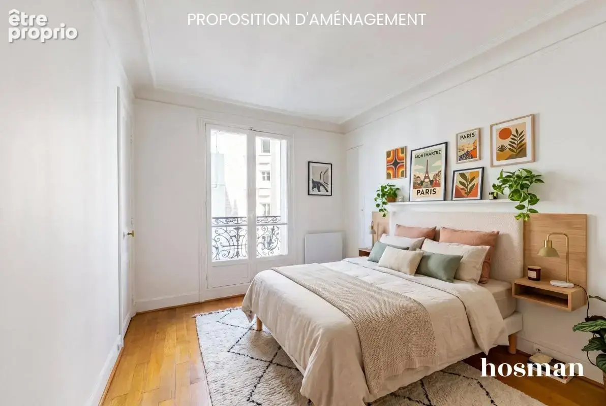 3 pièces (modulable en grand 2 pièces) de 52,7 m² avec balcon - Rue Seveste, Paris 18e - photo 5