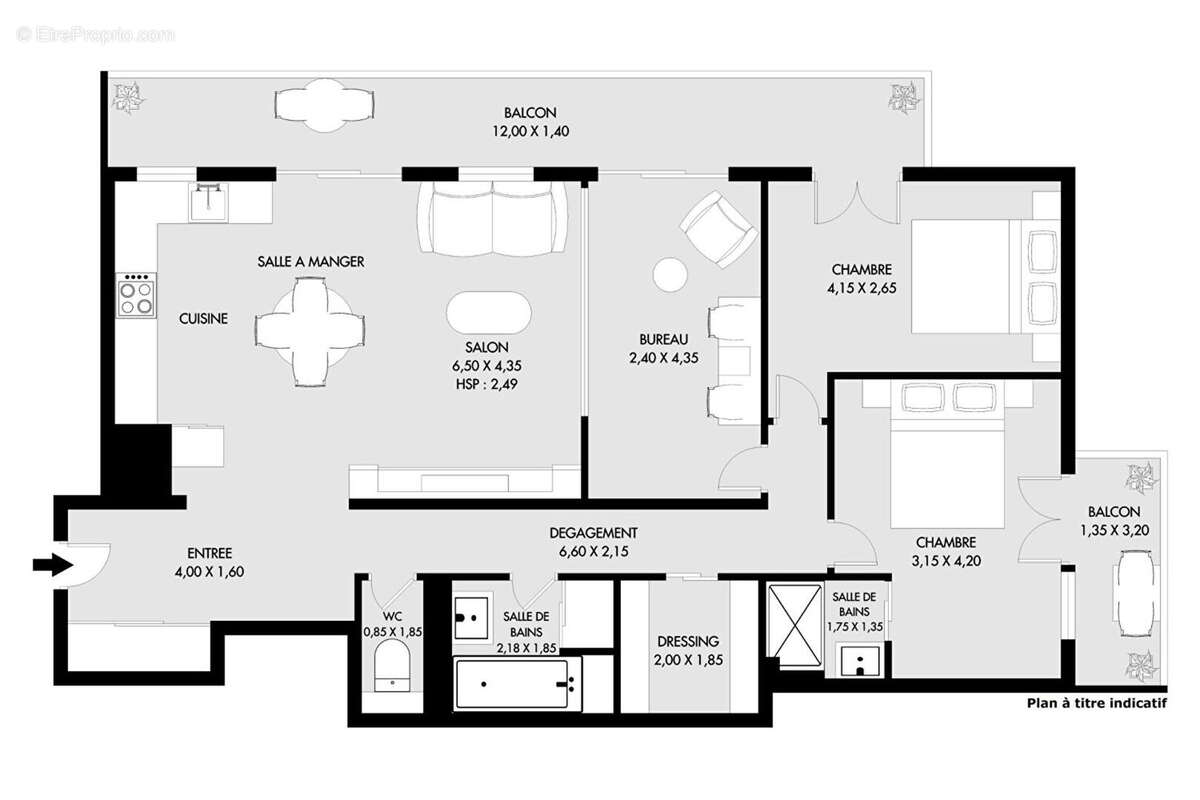 Appartement familial de 86 m² avec près de 20 m² d'espaces extérieurs - photo 12