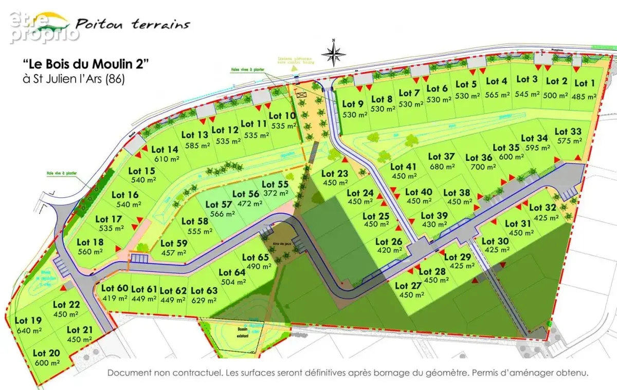 A saisir terrain à bâtir- lot 37- Saint Julien l'Ars - photo 3