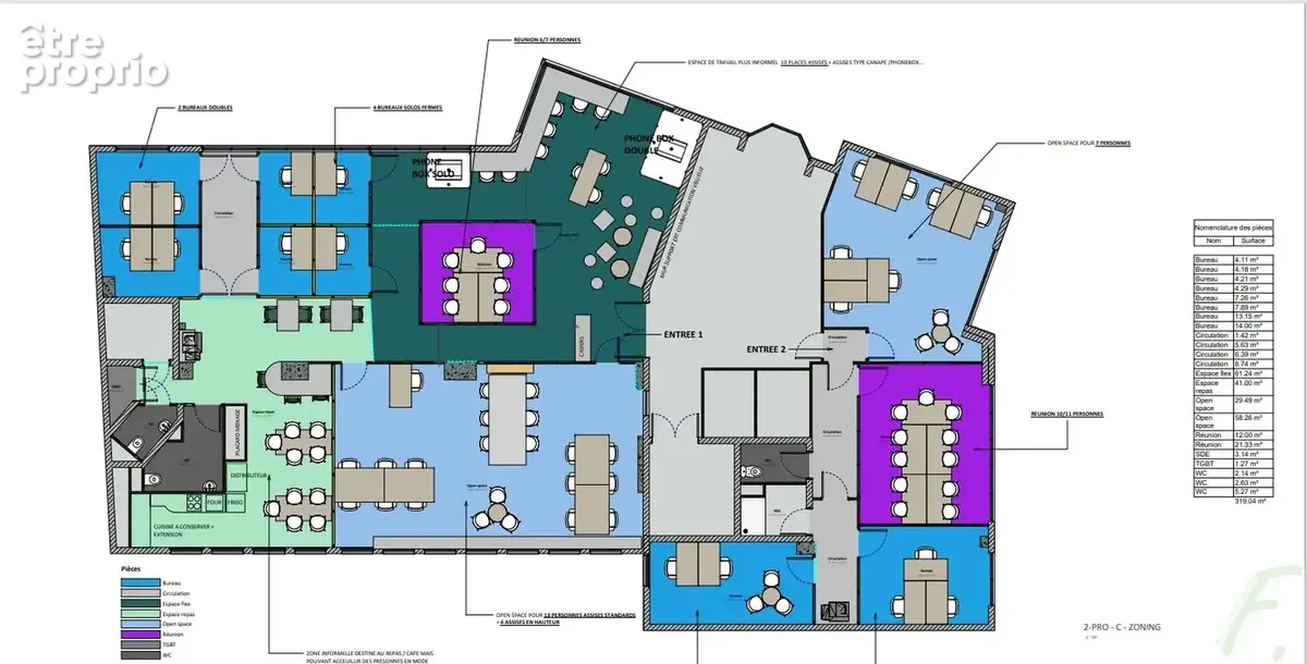 A vendre - Plateau de bureaux d'une surface de 319,04 m² - photo 10