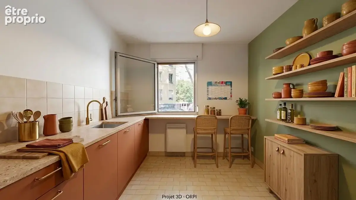  Lyon 3ᵉ – Limite Lyon 6ᵉ  Spacieux T3 de 72 m² avec parking, cave, ascenseur et jardin commun - photo 4