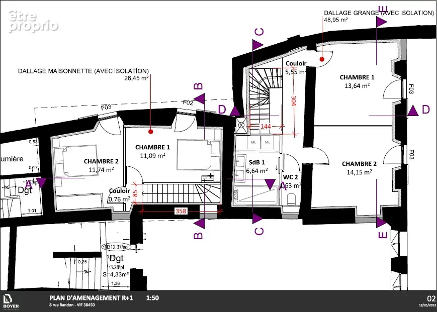 Vif plateau a amenager dans une maison 129.56 m2 - photo 12