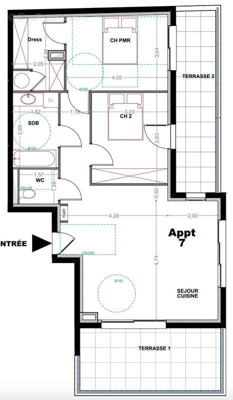 Appartement T3 - Palavas-les-Flots - photo 3
