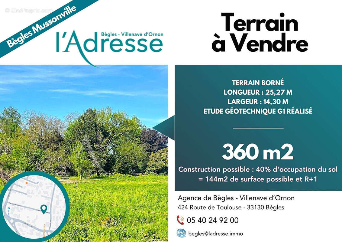 Terrain à BEGLES