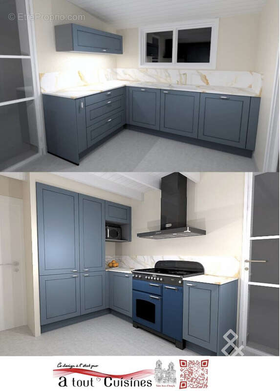 Projet 3D cuisine réalisé par A tout Cuisines - Maison à TONNAY-CHARENTE