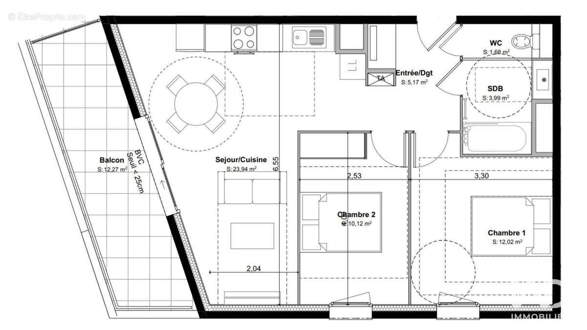 Appartement 57 m² à Venissieux  - photo 4
