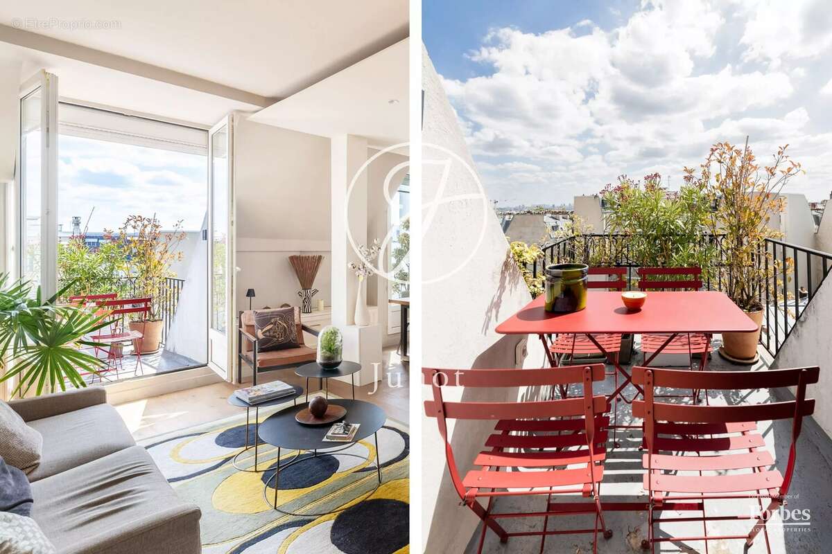 Paris 18e - MONTMARTRE / JARDINS DU SACRÉ-CŒUR -  Grand 2 pièces - 58,09m² Carrez - 60,25m² au sol - Terrasses - Vues dégagées - photo 3