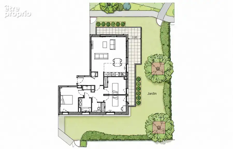 T4 neuf de 88 m² avec jardin de 168 m² et terrasse de 24 m² - photo 2