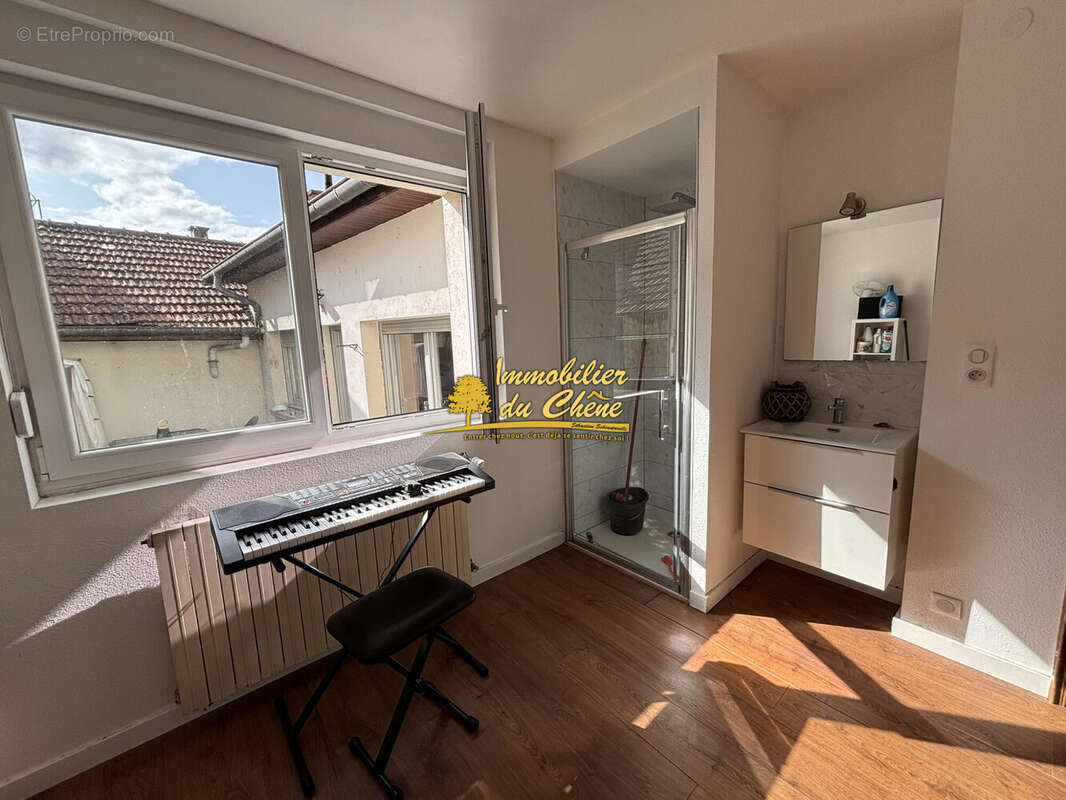 Chambre 1 avec douche/lavabo T5 - Appartement à LUXEUIL-LES-BAINS
