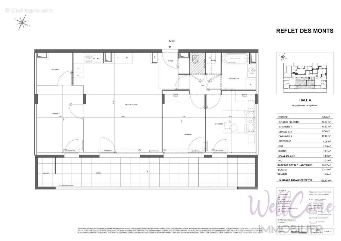 VEFA  - Appartement T4 de 79.57 m² côté Sud (Box PMR inclus) à Chambéry-le-Haut ! - photo 4