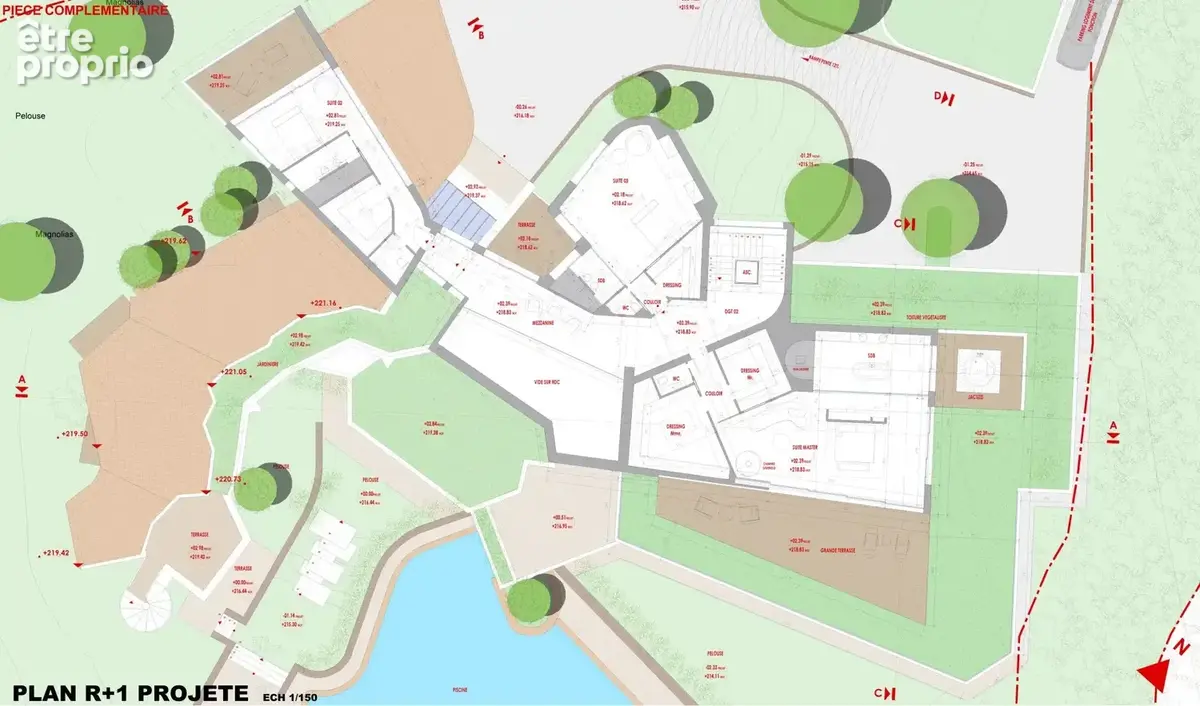 Mougins - Le Parc: 10.046 m2 terrain avec Villa 327 m2 ou Villa neuf 1040 m2 avec piscine au calme - photo 9