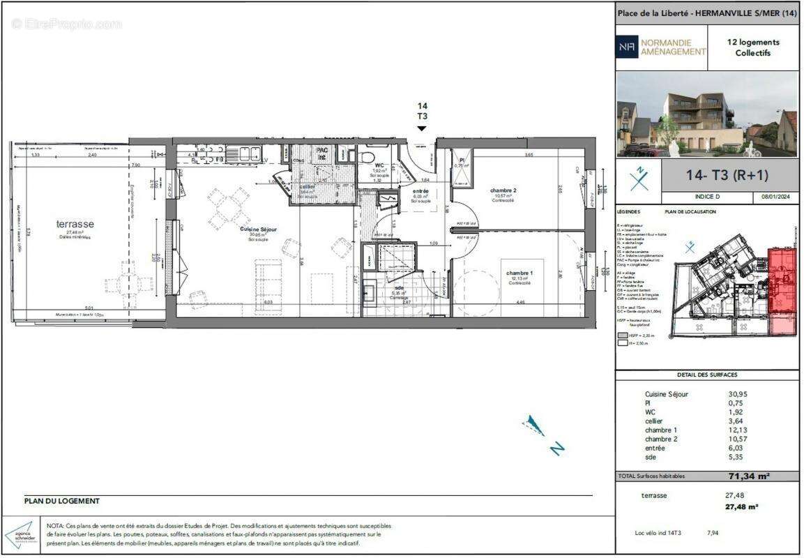 Appartement à HERMANVILLE-SUR-MER