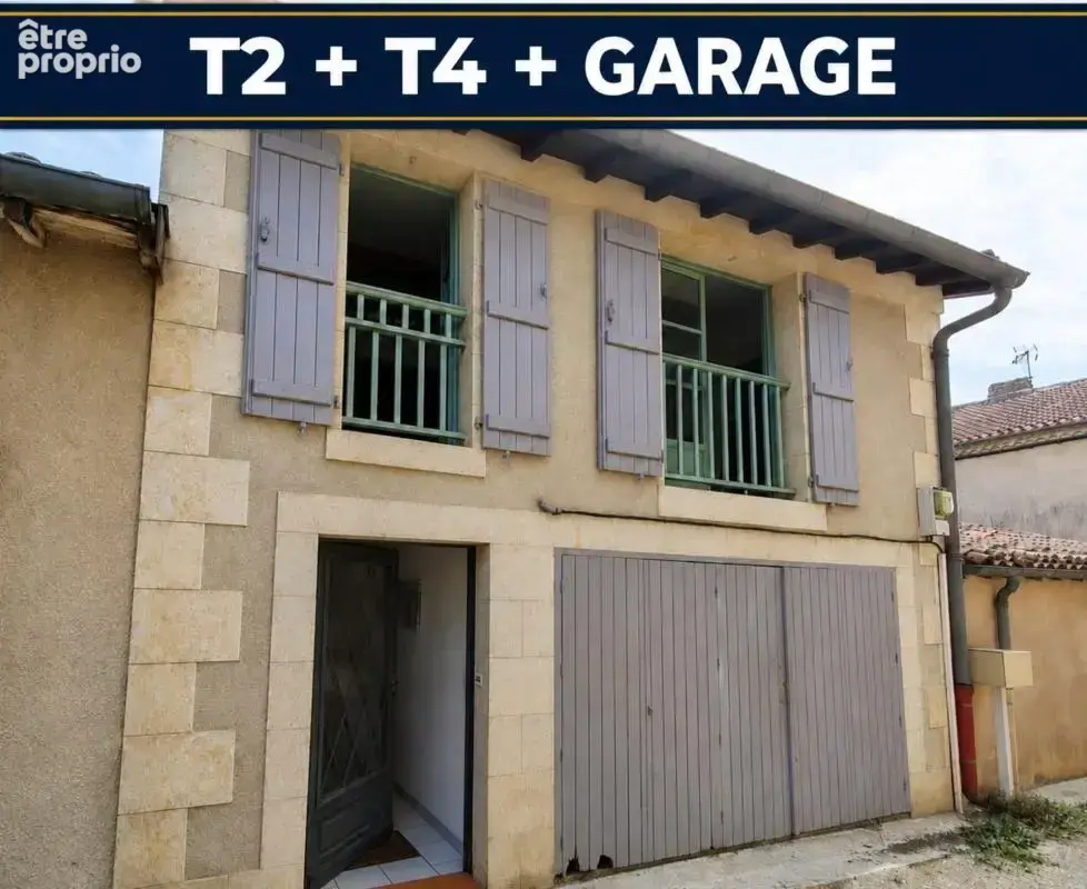 Immeuble de rapport avec T2 loué, T4 libre et garage à Pavie. Idéal investisseur - photo 1